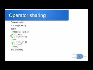 VHDL Course: session 16 (Chapter 7: Design optimization-operator sharing)