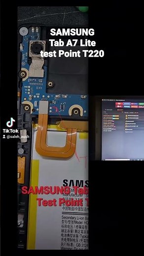 SAMSUNGTab A7 Lite test Point T220 تست بوينت