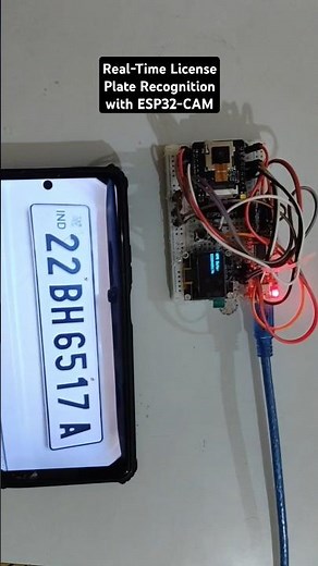 License Plate Recognition with ESP32-CAM#diy #arduino #robot #shorts #electronic #arduinoproject