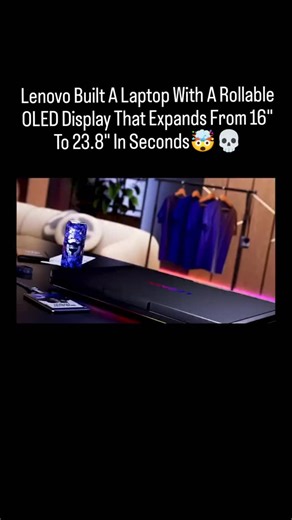 Lenovo just turned sci-fi into reality 🤯 A rollable OLED laptop that grows from 16″ to 23.8″ in seconds #Lenovo #RollableOLED #FutureTech #LaptopInnovation #Tech2026 | TechTrek