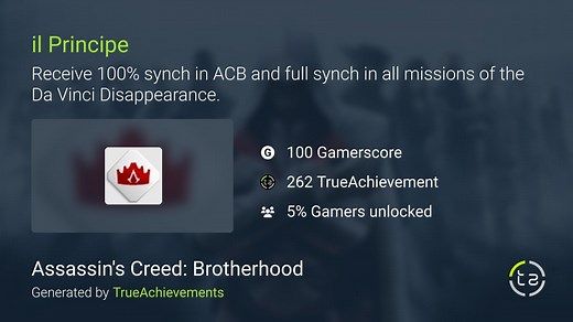 il Principe achievement in AC Brotherhood