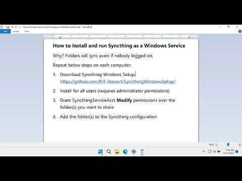 How to install and run Syncthing as a Windows service
