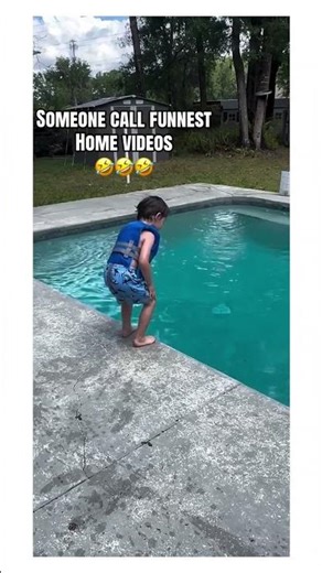 Wait for it… 🤣 Kid’s Pool Jump FAIL 😂