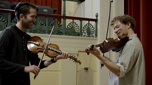 The Bouree is a dance whose origins are in central France and is sometimes called the 'French clog dance' so we clogged it up here in our version for hardanger fiddle and violin! Bach was the master of reinvention and we would love him to have heard our version, especially as some of the movements of the solo works for violin and cello are rich with folk music. We're looking forward to teaming up with the third memeber of Lodestar Trio again next month, Erik Rydvall on Swedish nyckelharpa, in th