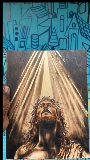 Li Nesh on Instagram: "JESUS ✝️✝️✝️✝️ #pyrography #woodburning #jesus #art #jesuschrist #uniquegifts #instagram #reel"