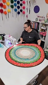 83K views · 1.4K reactions | Let's sew a Jelly-Roll Rug Tree Skirt!  Bringing some Christmas cheer into this hot summer is just what I needed. #jellyrollrug #sewing #jellyrollrugtreeskirt #treeskirt | Uniquely Mateo | Facebook