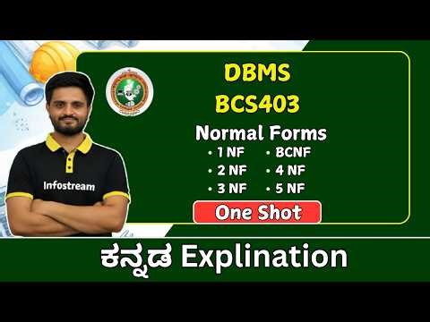 Normalisation - normal forms (1NF, 2NF, 3NF, BCNF, 4NF, 5NF) | in DBMS