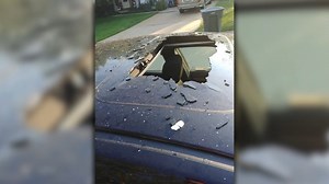The explosion sent the lid of the center console through the sunroof. They found the can of dry shampoo 50-feet away. https://bit.ly/2l7eXVv | Region 8 News