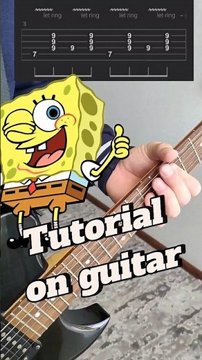 SpongeBob Ending Theme On Guitar Tutorial Tabs #guitar #tabs #spongebob #tutorial