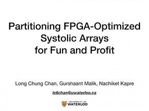 [FPT 2019] Partitioning FPGA-Optimized Systolic Arrays for Fun and Profit