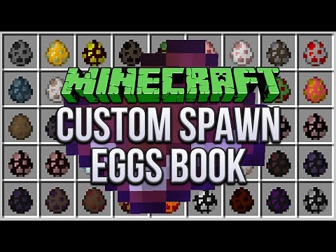 Minecraft 1.9: Custom Spawn Eggs Book (More Mobs)