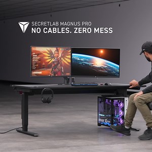 8.9K views · 254 reactions | Say goodbye to messy wires hanging off your desk with the Secretlab MAGNUS Pro Sit-to-Stand Metal Desk: https://secretlab.co/magnuspro Its integrated power supply column conceals a single cable and socket in your desk leg. Connect a power strip to the built-in socket, then hide it in the full-length cable management tray. Never worry about tangled or strained cables when adjusting your desk height. | Secretlab | Facebook