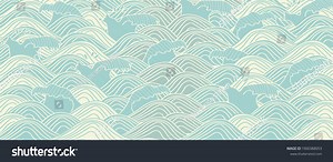Traditional Japanese Wave Pattern Vector Luxury Stock Vector (Royalty Free) 1900388053 | Shutterstock