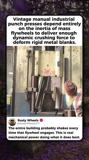 VINTAGE FLYWHEEL METAL STAMPING PRESS
