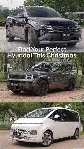 Re-introducing our amazing line-up of Hyundai models!​ ​ This festive season, don’t miss your chance to enjoy our year-end specials for the TUCSON, SANTA FE, and STARIA. 🎁​ Discover exclusive holiday deals for each model by visiting your nearest Hyundai showroom today and make this Christmas extra special! 🎄✨ ​ #HyundaiMotorMalaysia | Hyundai Motor Malaysia