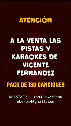 Pack karaokes Vicente Fernandez
