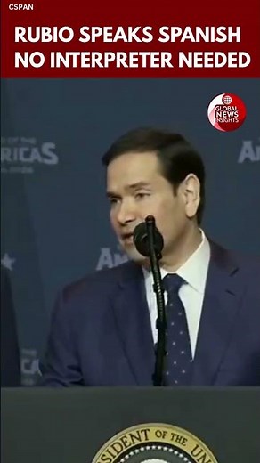 Marco Rubio Jokes as Interpreter in Spanish Moment with Donald Trump 😂