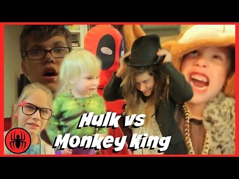 Baby Heroes 4: Hulk vs monkey king funny magician superhero fun in real life comics | SuperHeroKids