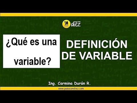 ¿QUÉ ES UNA VARIABLE?