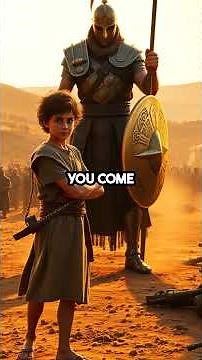 1 Samuel 17: David vs Goliath: Stone, Sling, and a Giant’s Fall! ⚔️✨ ❤️🙏🔥#shorts #bible #faith