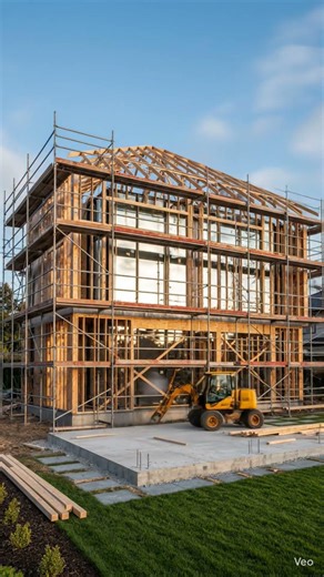 From Raw Wood to a Stunning 2-Floor Home | Homemade Wooden House Time-Lapse 🪵🏠