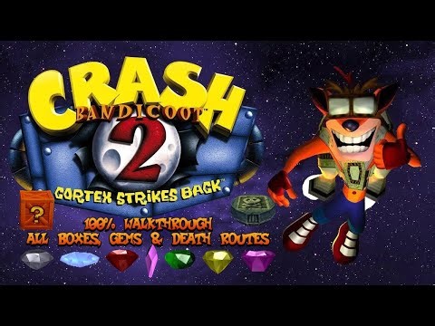 All Boxes, Gems, Secret Exits and Death Routes. Crash Bandicoot 2 Walkthrough