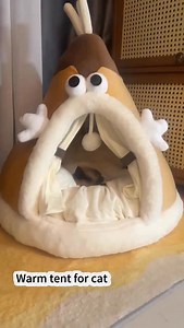 Your pet’s new favorite hideout is here! This adorable, fluffy tent offers the perfect blend of security, comfort, and style. The ultimate cozy nap spot! 🥰 #PetTentBed #CozyVibes #PetGoals #CutePets #PetsofInstagram #MustHave | NioPets