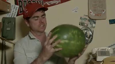 It's the new and improved watermelon helmet! | Tavin Dillard