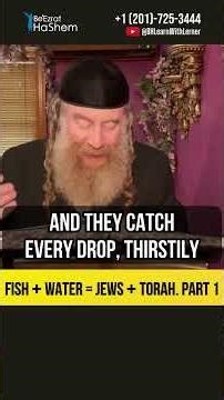 [1] 🐟 Fish + water = Jews + Torah #Torah #shorts