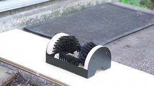 Toughty Boot Scrubber with Hand Brush – Heavy Duty Cleaner for Outdoor Footwear, Work Shoes, Cowboy Boots, Golf Shoes – Footwear Scraper with Brushes for Porch, Entryway, Farm, RV, – Black