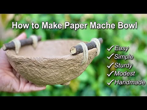 DIY Papier-Mâché Bowl | Easy Paper Mache Craft for Home Decor | Hunarkar Crafts