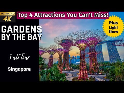 [4k] Gardens by the Bay Singapore tour | Cloud Forest, Floral Fantasy, Flower Dome,OCBC Skyway