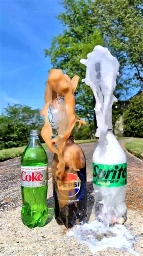 Popular Coke Sodas Vs Mentos (IN REVERSE) (Coke, Sprite, Fanta) #satisfying #experiment #asmr