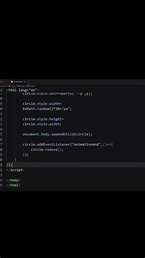 JavaScript Mouse Click Animation