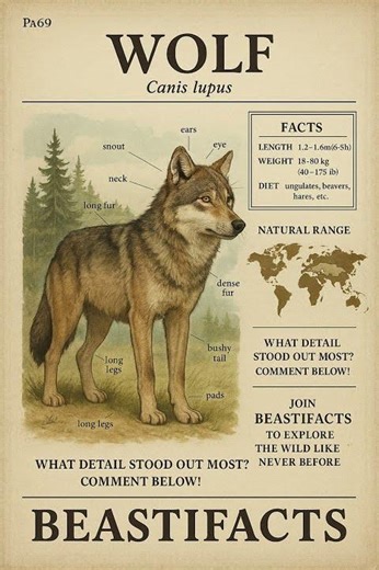 Vintage Wolf – The Silent Guardian of the Northern Wild 🐺🌲