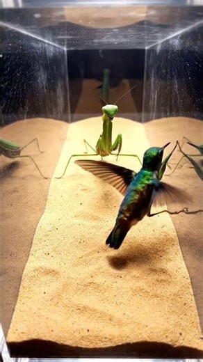 Deadly Strike Attempt! Mantis vs Hummingbird 🔥
