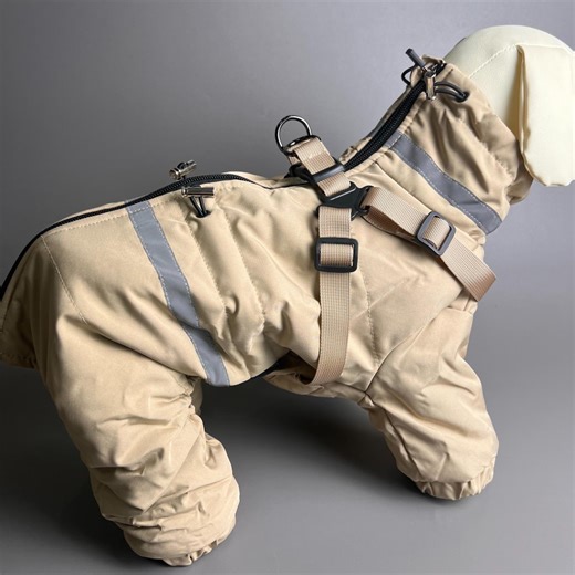 Waterproof Reflective Dog Jacket: Winter Coat With Built-in Harness - Etsy