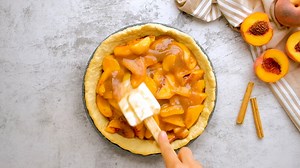 4.6K views | This Peach Pie is made with the perfect pie crust. It’s so buttery and flaky and good, you won’t use a store bought crust again! https://www.favfamilyrecipes.com/homemade-peach-pie/#wprm-recipe-video-container-19640 | Favorite Family Recipes | Facebook