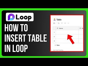 How to Insert Table in Microsoft Loop