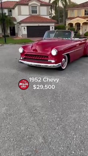 1952 Chevy Convertible $29,500 Miami, FL ⏩ @betterbeclassic on IG ⏪ 1952 Chevy Convertible Built 350 cam , intake , new carb and all that stuff . T400 transmission 4 wheel disc brakes all around with Montecarlo front clip . Tri five rearend . New gas tank , fuel pump …. Aluminum radiator with big electric fan 2.5 exhaust ran from front to back Dolphin gauges Electric Top is all new with all new parts Nice modern sound system with amp and sub ( loud ) Led lights front to back and under dash Brand