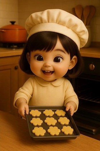 “Momo’s Cookie Adventure 🍪 From Dough to Delicious Bite!”