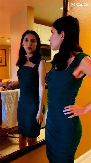 Azzy Atticus on Instagram: "Okay but I love this green dress, I need to go out and have a fancy meal in it! #model #fashion #tryon #tryonhaul #greendress #fashionista"