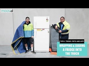 'Tips & tricks': How to safely wrap and load a fridge into the truck