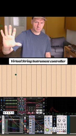 🎼 Virtual String Instrument Controller #MediaPipe #HandTracking #vcvrack #touchdesigner