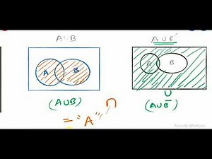 𝑰𝒇 𝑨 𝒂𝒏𝒅 𝑩 𝒂𝒓𝒆 𝒕𝒘𝒐 𝒔𝒆𝒕𝒔, 𝒕𝒉𝒆𝒏 (𝑨∪𝑩)∩(𝑨 ∪𝑩 ̅ ) = 𝑨| Union and Intersection of two sets| Set theory
