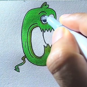 How to draw monster version of C | All About Art