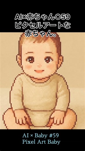AI×赤ちゃん○59ピクセルアートな赤ちゃん/AI × Baby #59 Pixel Art Baby