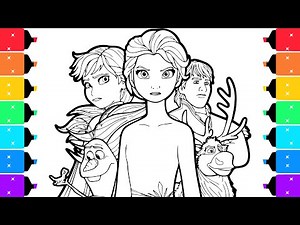 Frozen 2 Coloring Pages | Anna, Elsa, Kristoff, Olaf, Sven, Bruni