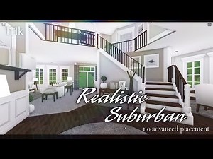 Realistic Suburban Family Home| No Advanced Placement | House Build | Roblox : Bloxburg