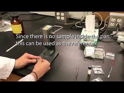 Preparing a sample for DSC analysis